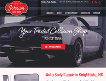 Tablet Screenshot of johnsonautobodyinc.com